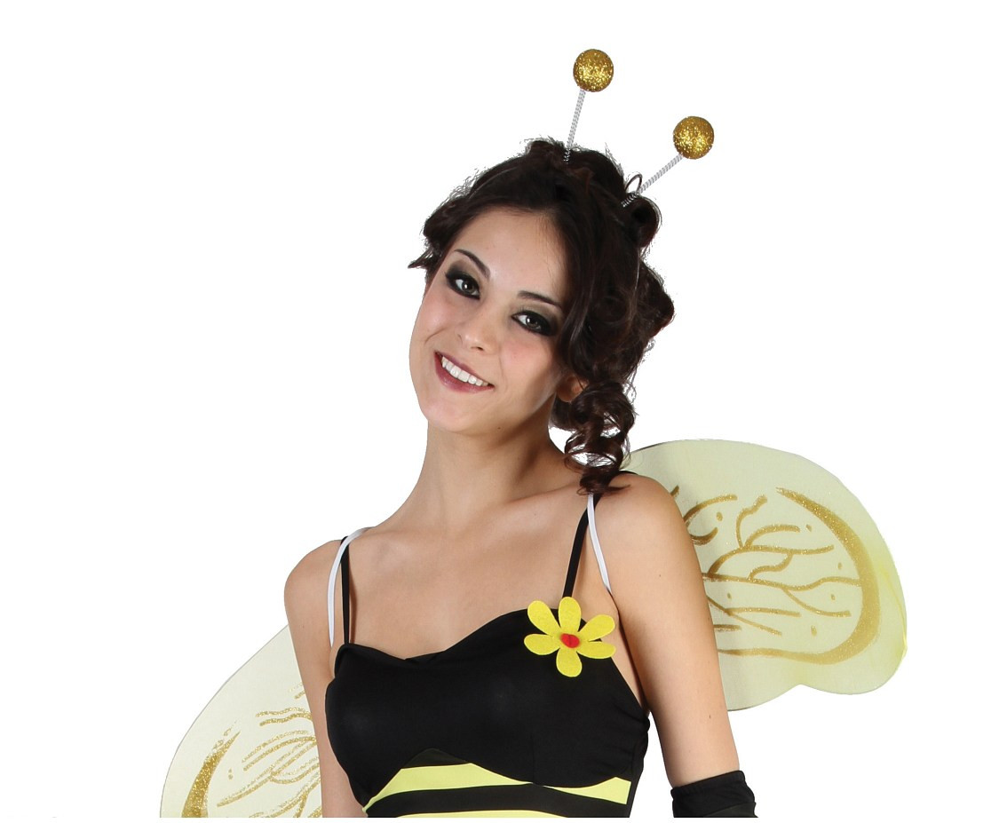 Role play-set for adult Bee (dress, gloves, wings, hairband), size S